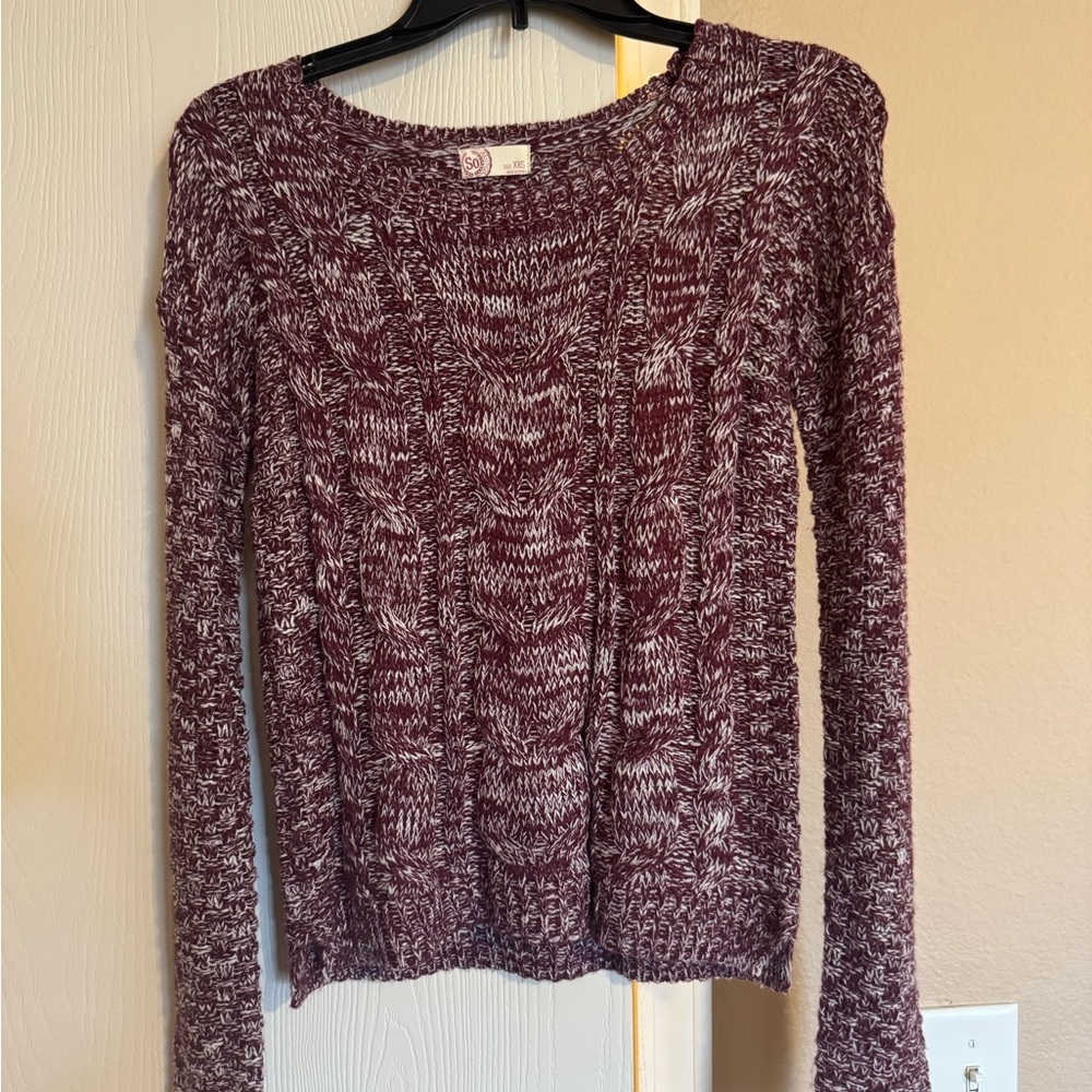 Maroon Knit Sweater
